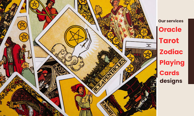 Gig Preview - Draw custom tarot card illustration, zodiac, tcg design playing card oracle card