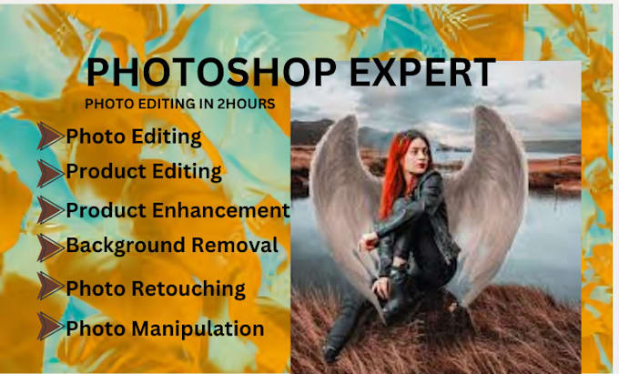 Gig Preview - Do photoshop editing expert background remove face swap logo recreate