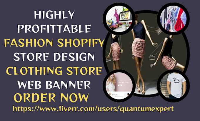 Bestseller - design fashion shopify clothing store web banner fashion store fashion website