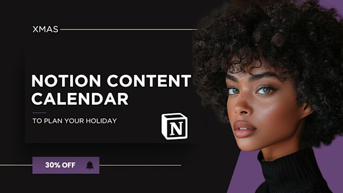 Gig Preview - Notion content calendar notion minimalist aesthetic notion template notion