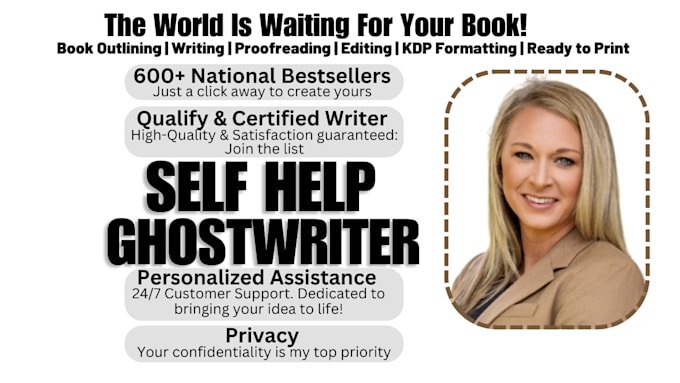 Gig Preview - Be your ghostwriter, self help book writer, ebook writer, KDP ghost book writer