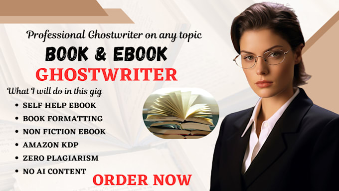 Gig Preview - Self help ebook writer, nonfiction ghostwriter, amazon kindle ghost book writer