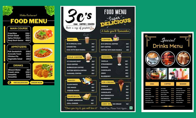 Bestseller - design food truck menu cafe menu restaurants menu, menu cards price list