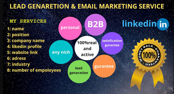 Bestseller - generate b2b linkedin lead generation 3k email marketing campaign