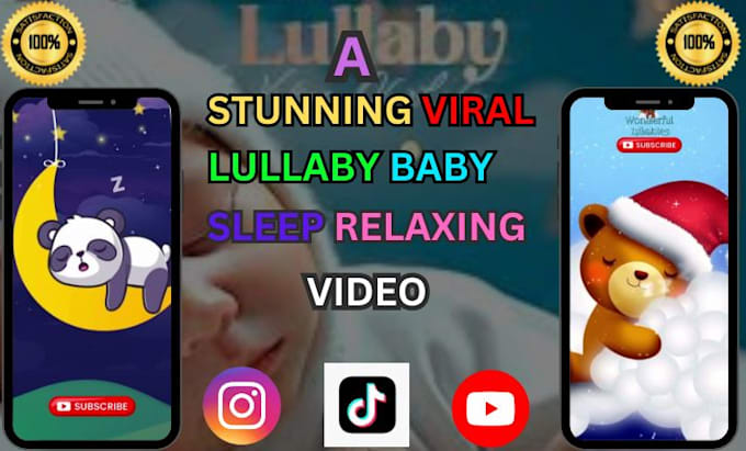 Gig Preview - Do stunning 10 hours monetizable lullaby baby sleep music videos for youtube