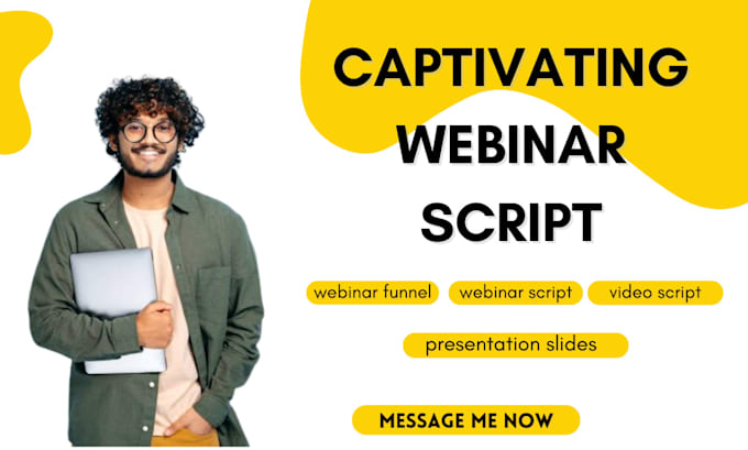 Gig Preview - Write high converting webinar script, video script and presentation slides