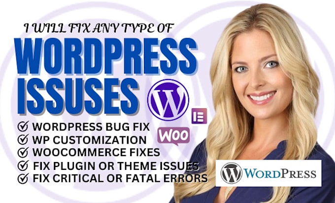 Gig Preview - Fix worpress error fix wordpress issues fix wordpress bug fix critical error