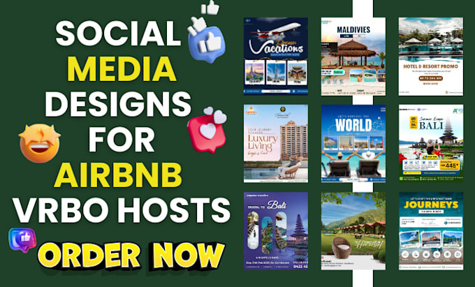 Bestseller - create a stunning social media design for your airbnb vacation rental