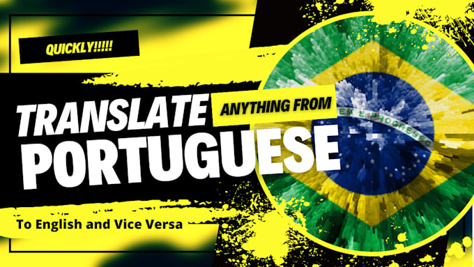 Gig Preview - Translate english to portuguese