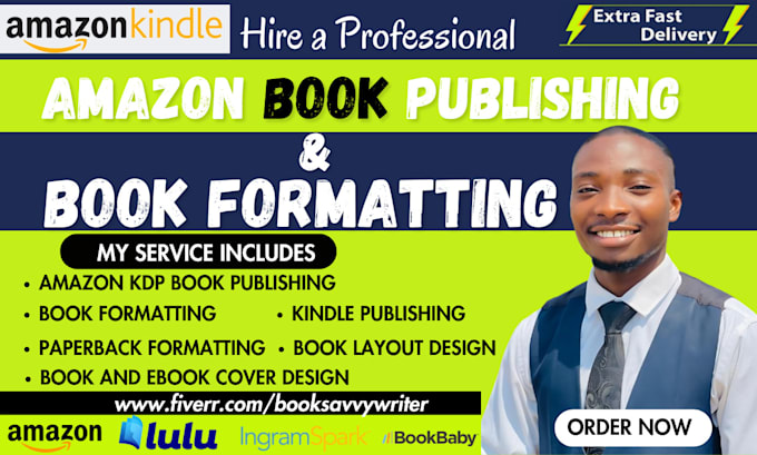 Gig Preview - Do book publishing, book formatting, KDP book publishing on amazon KDP