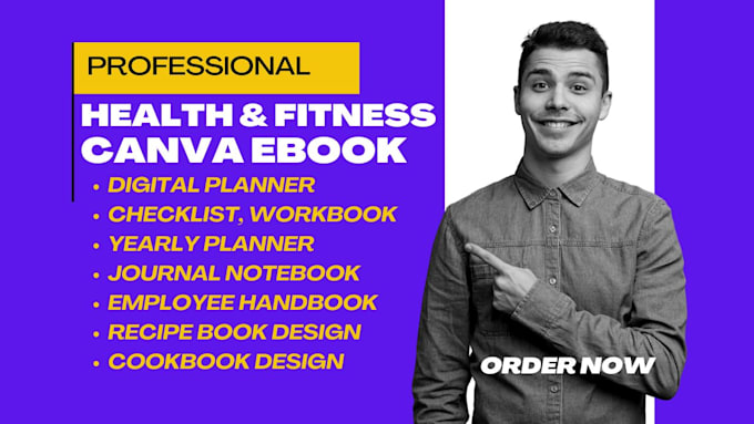 Gig Preview - Canva health and fitness ebook, digital planner, checklist, workbook, journal