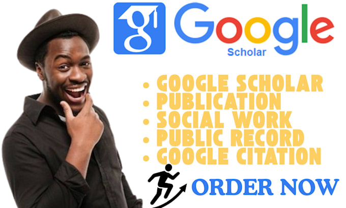 Gig Preview - Do your google scholar social media work citation public record publication