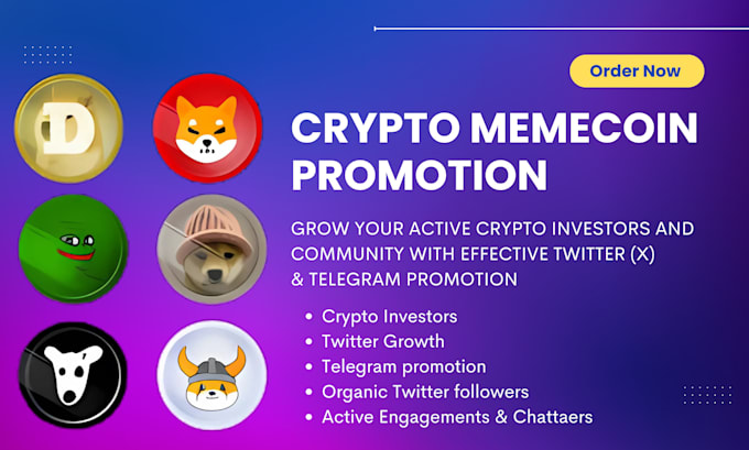 Gig Preview - Crypto solana memecoin telegram promotion, twitter marketing, crypto investors