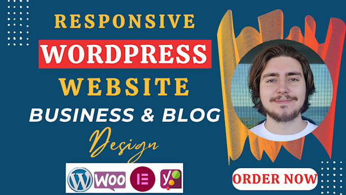 Gig Preview - Build or design wordpress website, business, blog, or custom wordpress website