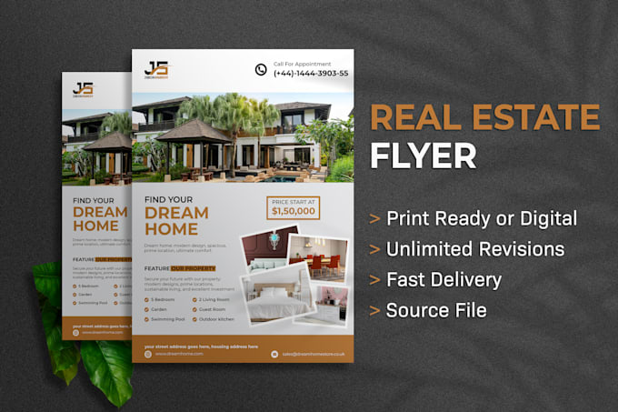 Gig Preview - Do business flyer for real estate, property or construction