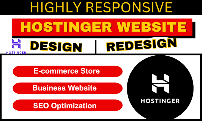 Gig Preview - Design hostinger website, redesign hostinger website, hostinger website design