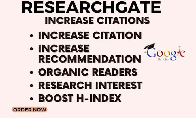 Gig Preview - Increase researchgate citations, increase recommendation and readers organically