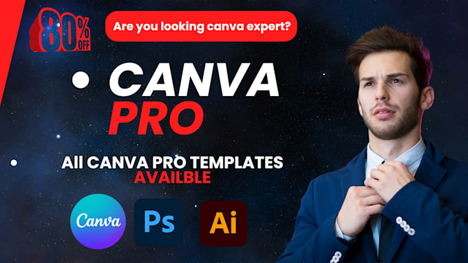 Gig Preview - Do your canva pro expert designs and provide all amazing templete you need