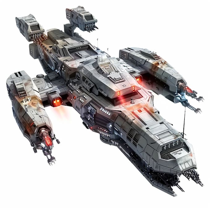 Gig Preview - Create stunning 3d spaceship models and designs