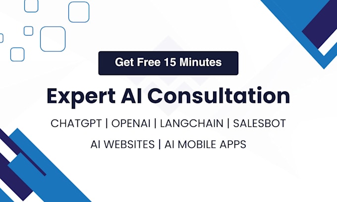 Gig Preview - Expert ai consultation chatgpt, openai, langchain, salesbot and websites mobile