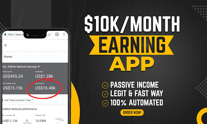 Gig Preview - Create top earning app and game for passive income