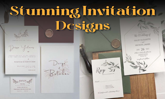 Gig Preview - Design a unique luxury invitation designs