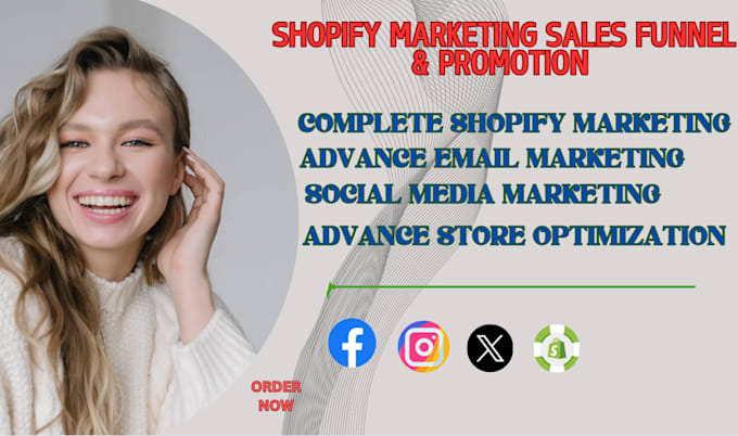 Gig Preview - Do complete ecommerce, shopify marketing sales funnel to boost shopify sales ads