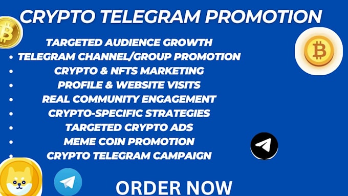 Gig Preview - Do crypto telegram promotion, crypto promotion and marketing,crypto telegram,