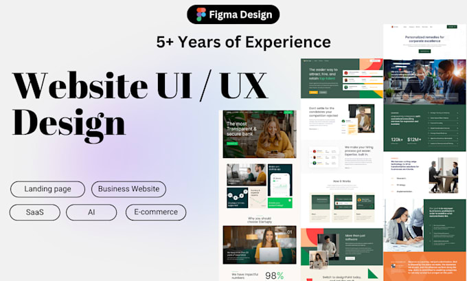 Gig Preview - Design awesome website or landing page in figma