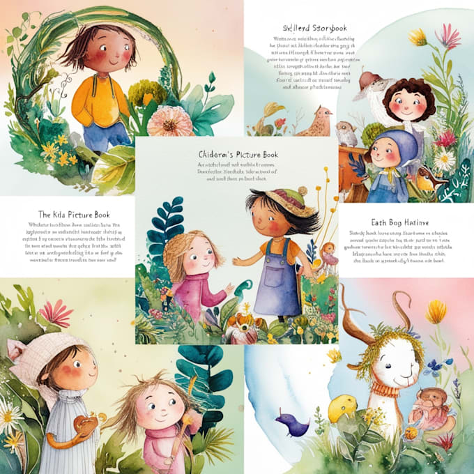 Gig Preview - Reate watercolor illustrations for children book,