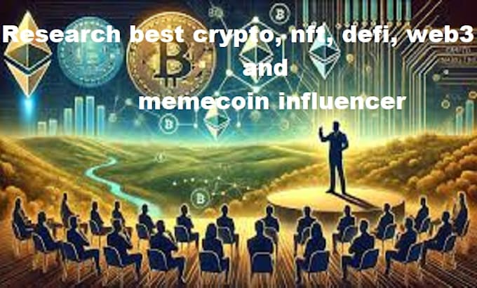 Gig Preview - Research best crypto, nft, defi, web3 and memecoin influencer, kol list