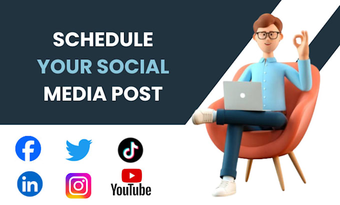 Gig Preview - Automate your social media post via hootsuite later buffer sprout social