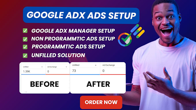 Gig Preview - Ads setup adx programmatic and non setup with zero unfilled