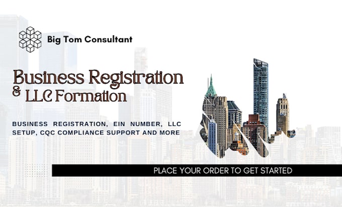 Gig Preview - Provide business registration ein number llc setup cqc compliance support