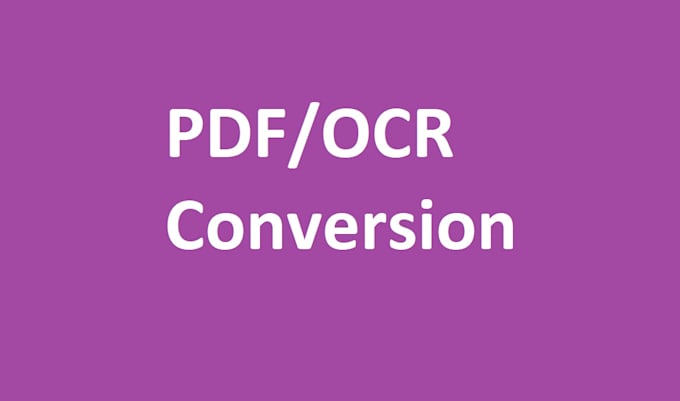 Gig Preview - Professionally convert pdfs and perform ocr for scanned documents