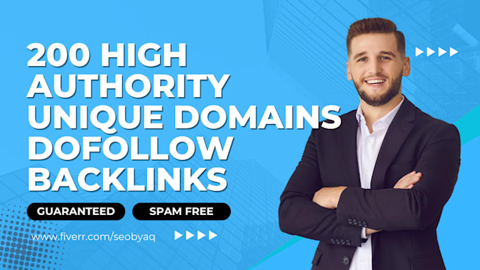 Gig Preview - Do high authority unique domains dofollow SEO backlinks