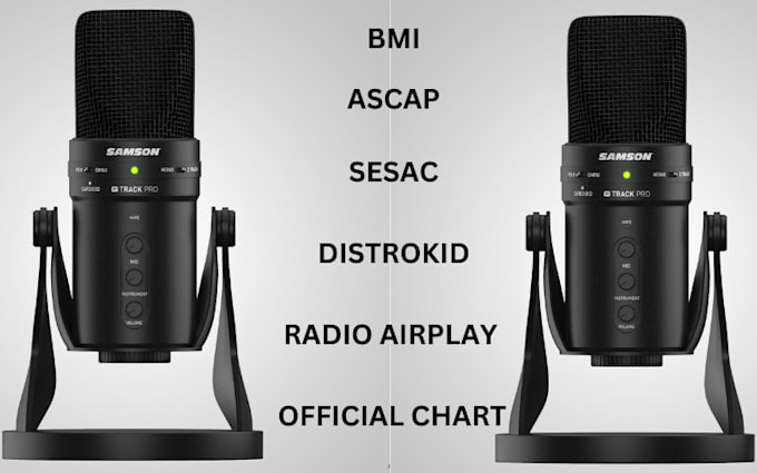 Gig Preview - Register your music into bmi sesac radio airplay ascap us uk official chart