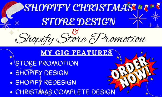 Gig Preview - Do christmas shopify store, christmas shopify promotion for passive income