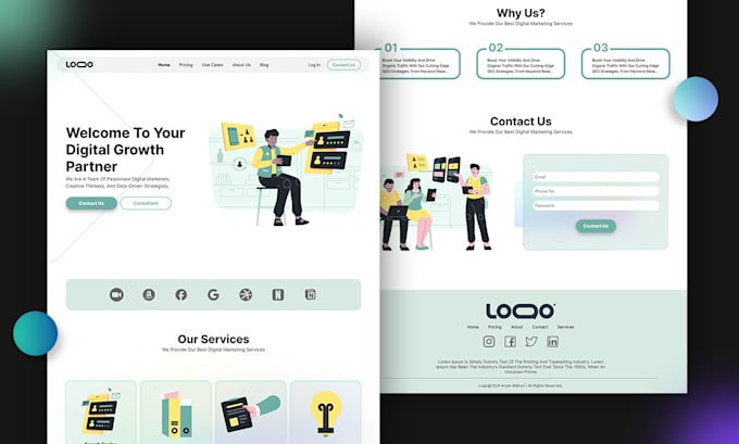 Gig Preview - Do landing page UI UX design