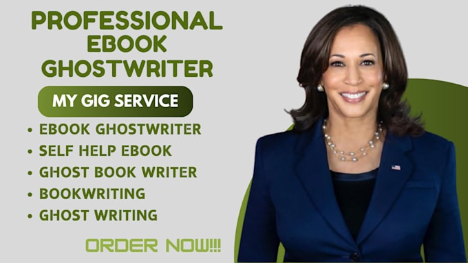 Gig Preview - Be your ebook ghostwriter ghost book writer self help ebook ghostwriter