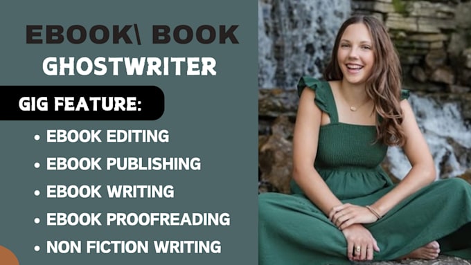 Gig Preview - Ebook writer, ebook ghostwriter, book writer, ghost book writer, ghostwriter