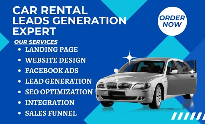 Gig Preview - Generate car rental leads car dealership leads car rental website