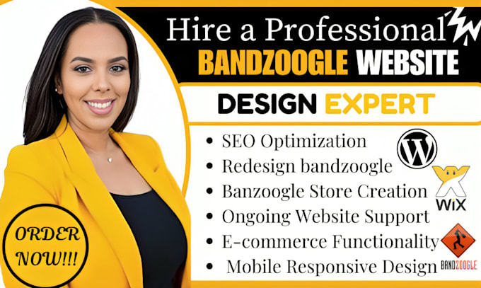 Gig Preview - Design bandzoogle website, bandzoogle store, redesign bandzoogle