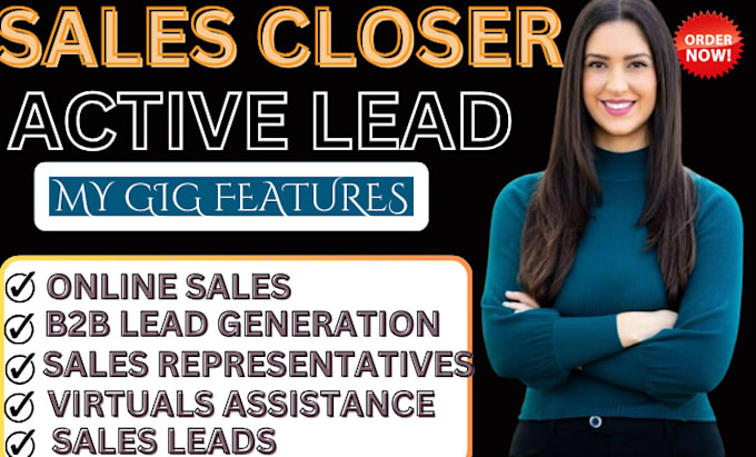 Gig Preview - Sales closer rep sales agent be your virtual assistant telemarketing