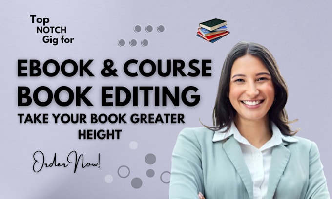 Gig Preview - Do online course content, ebook writing, book editing and ebook ghostwriter