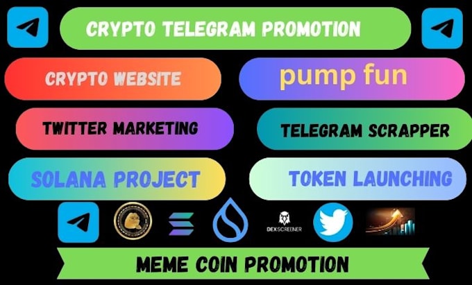 Gig Preview - Hype your crypto memecoin coin solana pumpfun new token nft telegram promotion