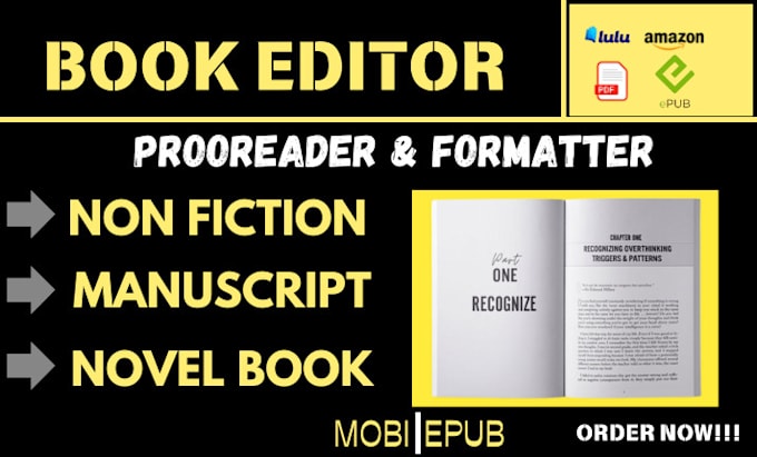 Gig Preview - Proofread and copy edit format your book manuscript