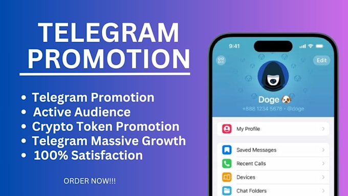 Gig Preview - Do crypto telegram promotion, telegram marketing telegram crypto promotion