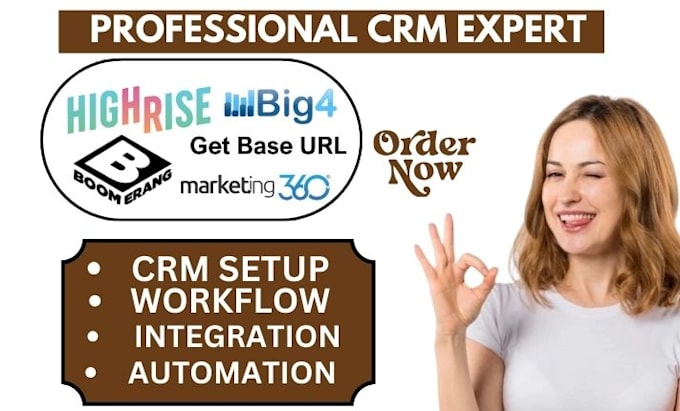 Gig Preview - Setup big contacts workflow get base marketing 360 bloomerang highrise crm va