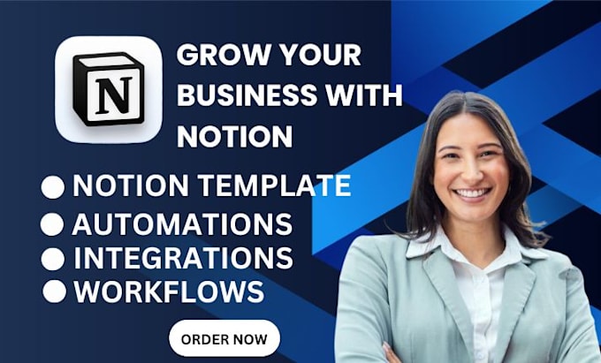 Gig Preview - Design a customized notion template to boost productivity, notion expert